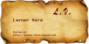 Lerner Vera névjegykártya